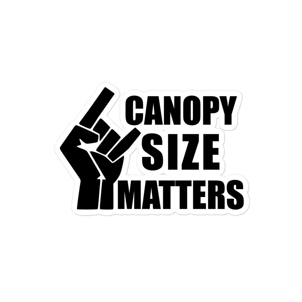 Canopy Size Stickers